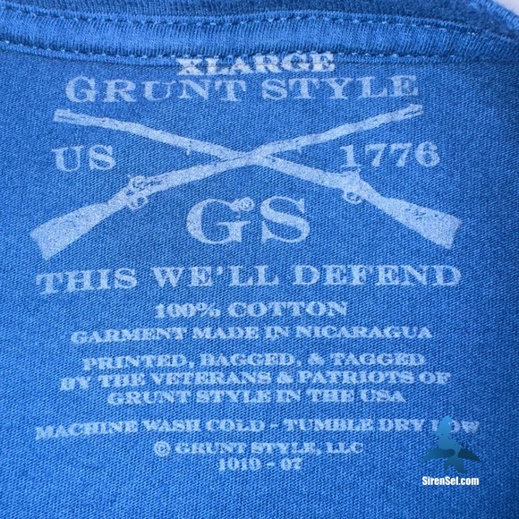 1129 Grunt Style Hold My Beer Tee - Size XL - Blue - Picture 4 of 7